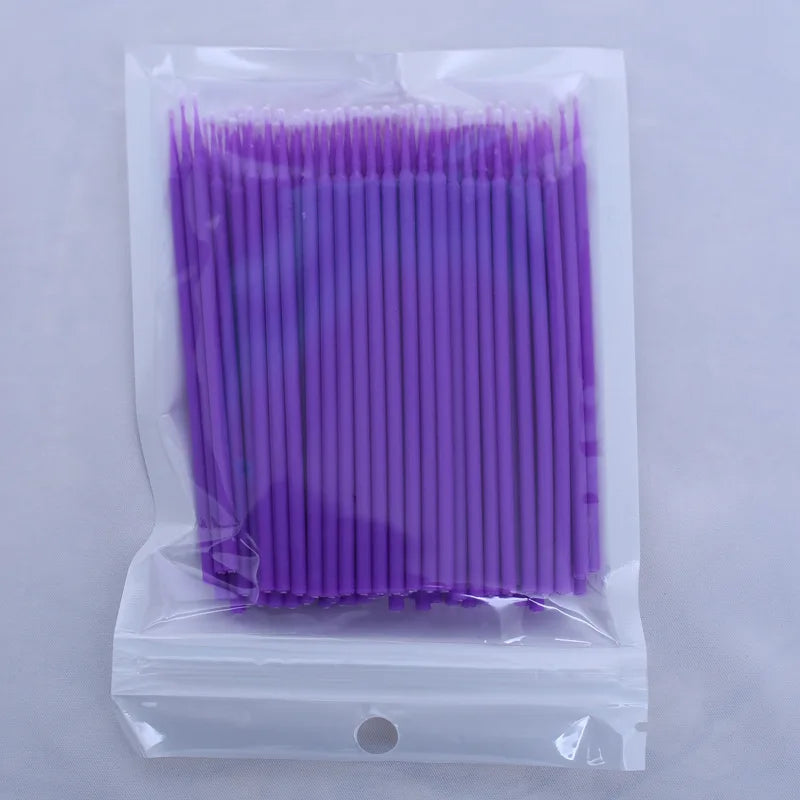 100pcs Disposable Microbrushes Eyelash Extension Removing Cotton Swab Mascara Applicator Grafting Eyelashes Makeup Tools