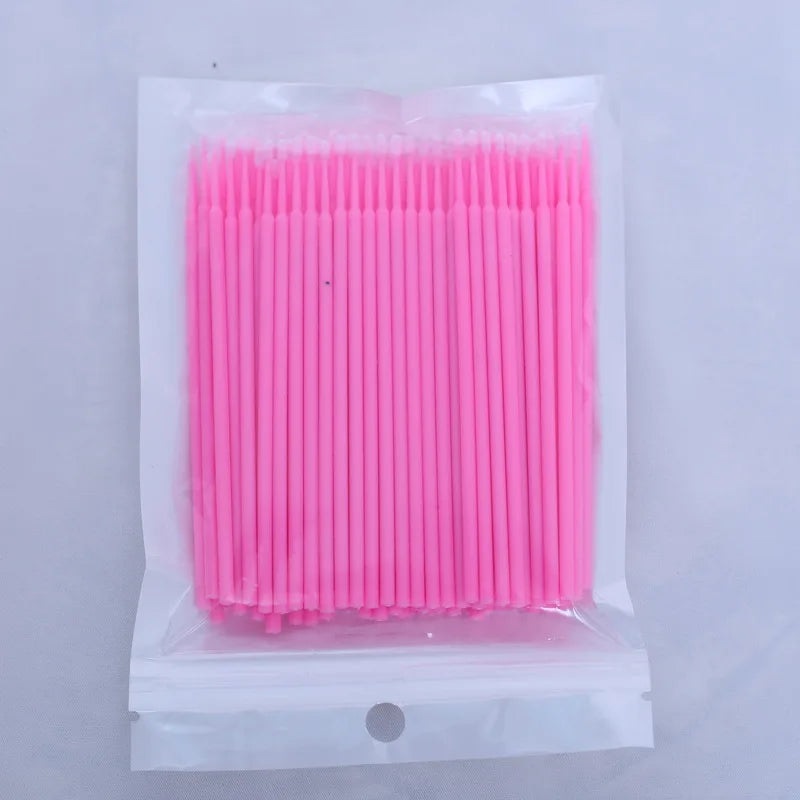 100pcs Disposable Microbrushes Eyelash Extension Removing Cotton Swab Mascara Applicator Grafting Eyelashes Makeup Tools