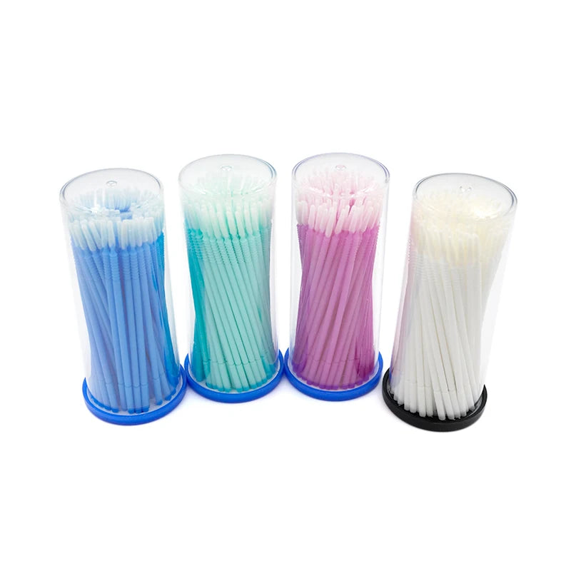 100pcs Disposable Microbrushes Eyelash Extension Removing Cotton Swab Mascara Applicator Grafting Eyelashes Makeup Tools