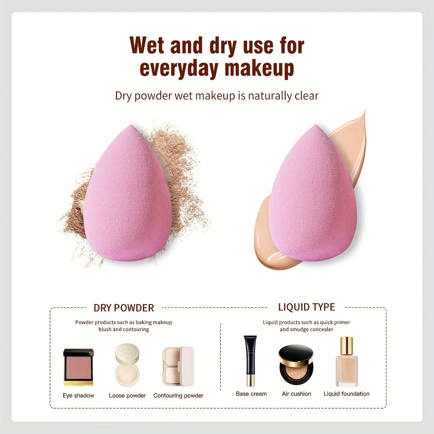 10 Pieces Makeup Sponge Cosmetic Puff Blenders Blending Sponge Foundation Applicator Cosmetic Sponges Makeup Tools Accessories