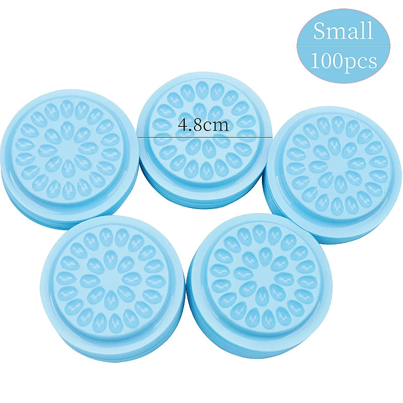 100 Pcs Disposable Eyelash Glue Stand Holder Lash Extension Supplies Adhesive Pallet Plastic Gasket Grafting Lashes Makeup Tools