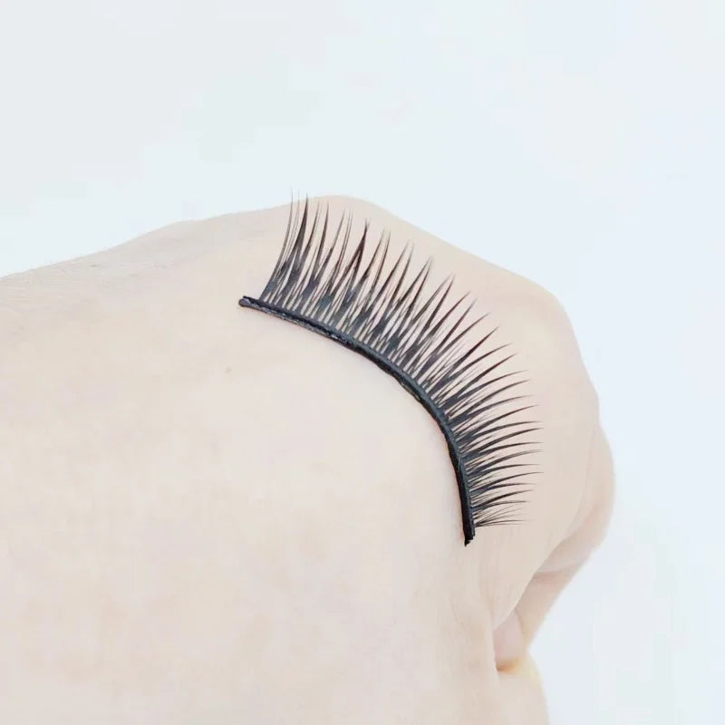 10pcs Eye Lashes Glue Strips Double Self-Adhesive Glue-Free No Eyelash Glue Strip False Eyelashes Hypoallergeni Makeup Tools