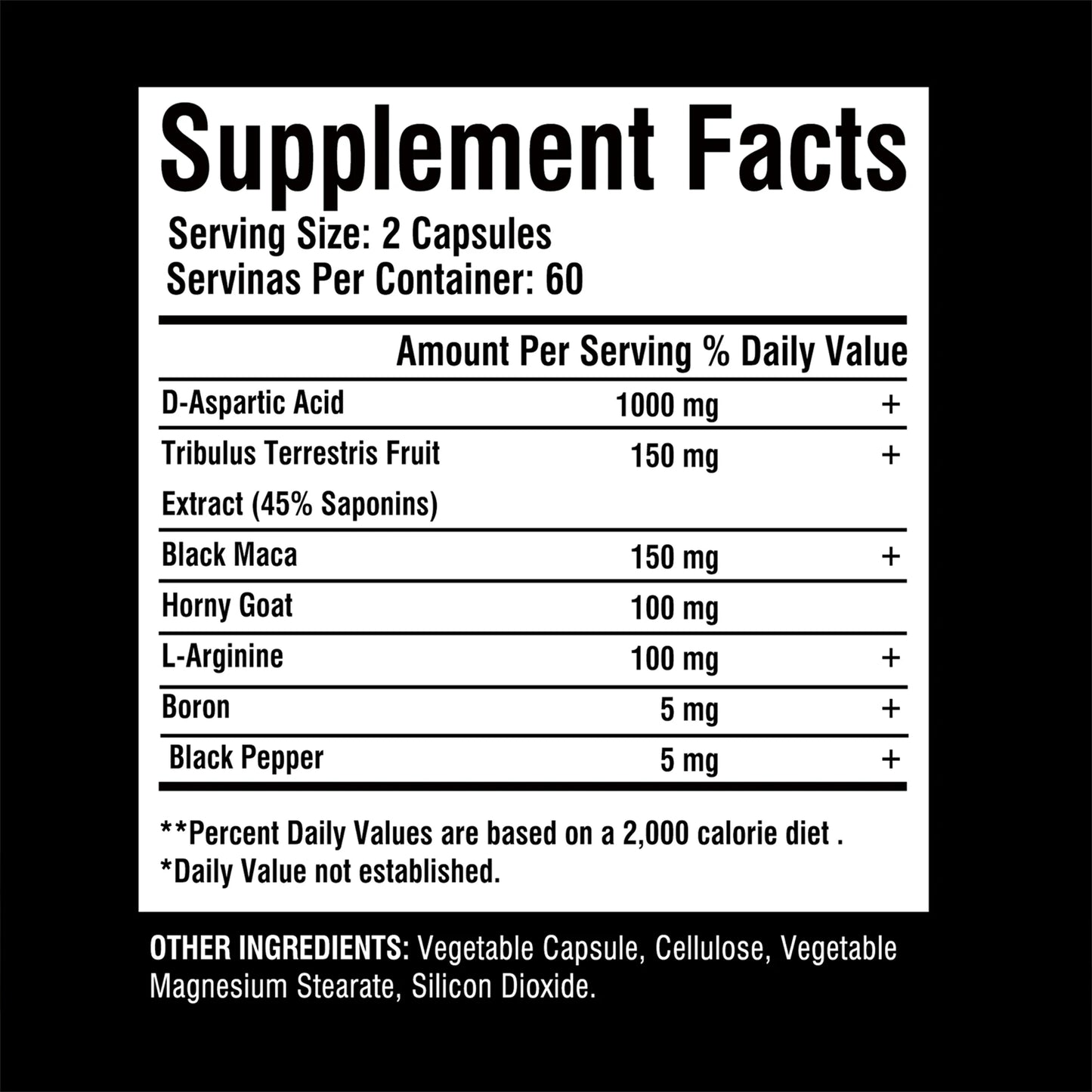 Men's Supplements - Enhances Energy Endurance and Promotes Lean Muscle Growth - 120 Capsules