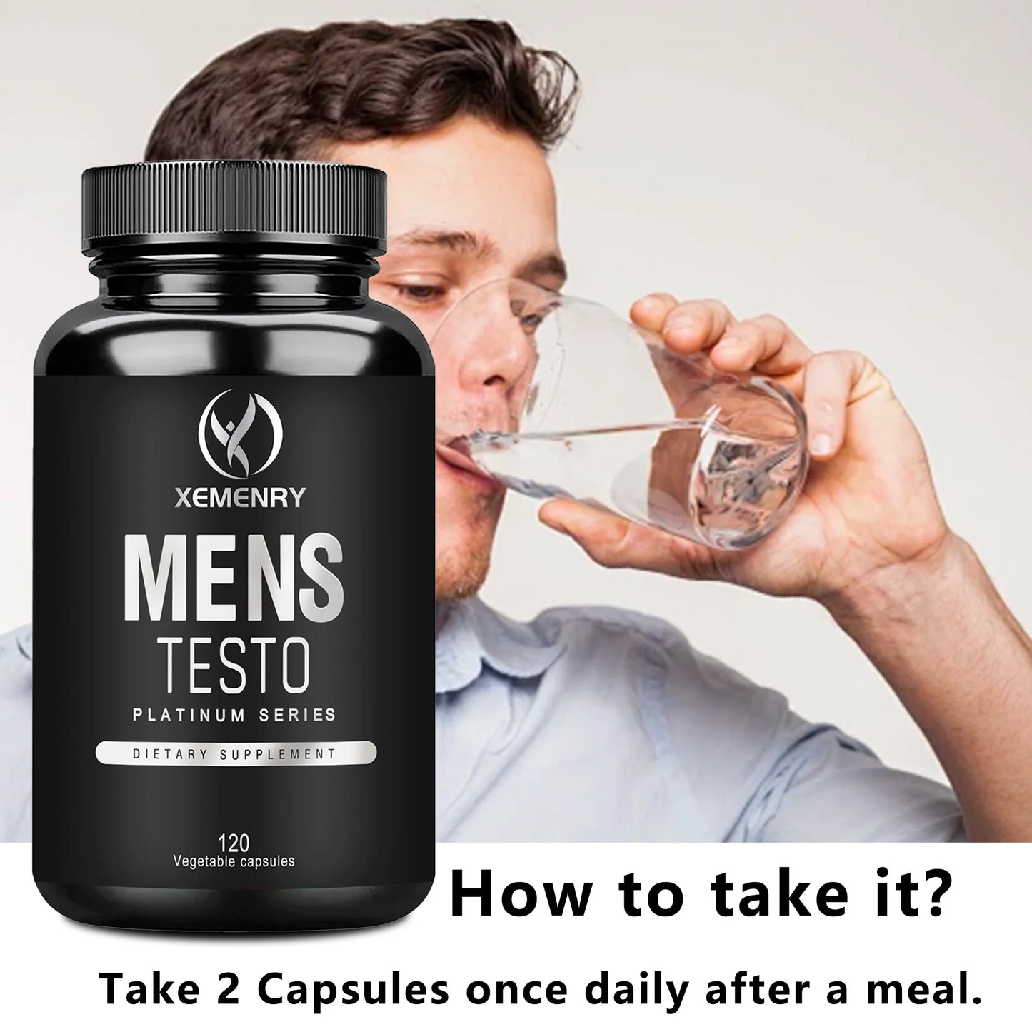 Men's Supplements - Enhances Energy Endurance and Promotes Lean Muscle Growth - 120 Capsules