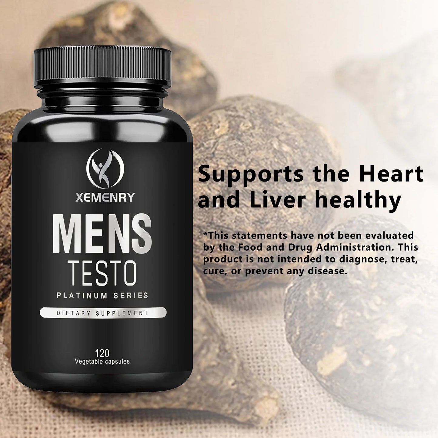 Men's Supplements - Enhances Energy Endurance and Promotes Lean Muscle Growth - 120 Capsules
