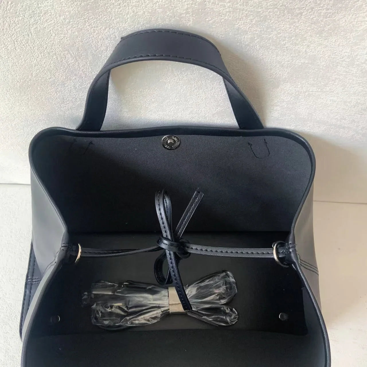 2Pcs Set, Large Leather/Canvas Tote Bag for Women Detachable Crossbody Shoulder BagTop Handle Tote Bags bhandbagcommuter Bag