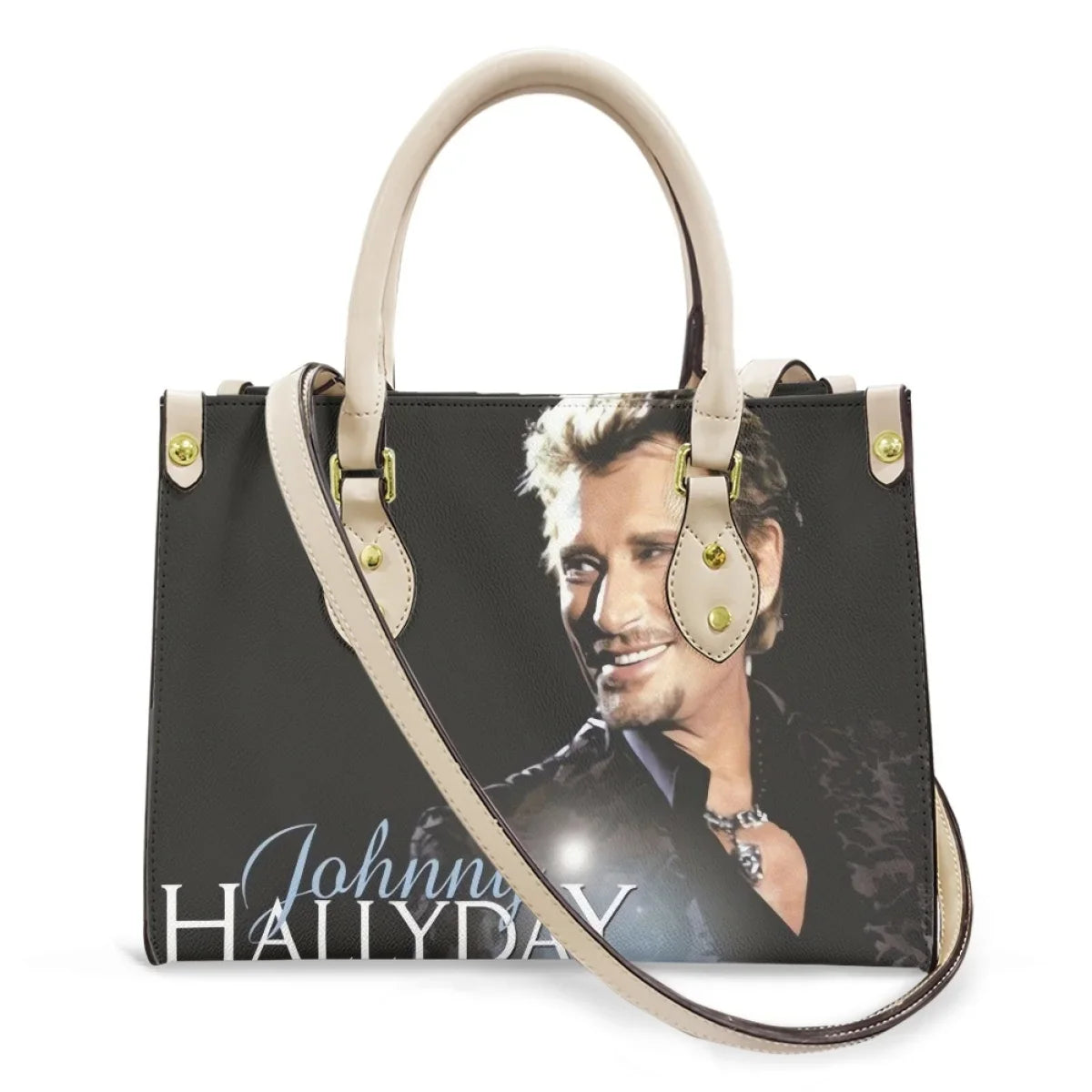 Johnny Hallyday Printed Bags Luxury Handbags Famous Singer Hand Bags for Women 2023 New Arrival Custom Image Bolsas Para Mujeres