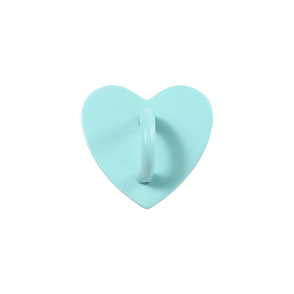 2 PCS Metal Heart Phone Charm Holder Finger Ring Stand Hooks 2.4cm Keychain Hooks Phone Accessories