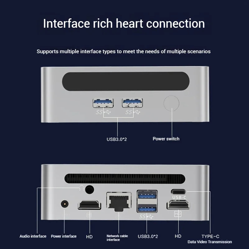2025 GenMachine Mini PC R7 5700U 4800H ES Support Windows 11 DDR4 3200MHz AMD WiFi6 BT5.2 Pc Gamer Diy Gaming Computer Ordenador