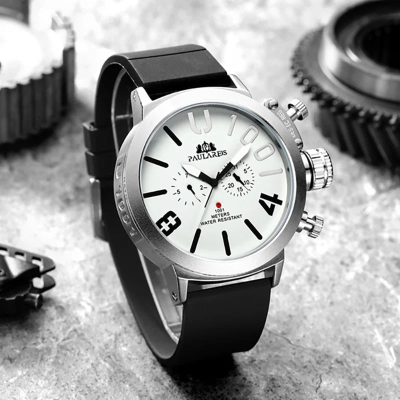 Men Automatic Reloj Hombre Watch Rubber Strap Waterproof Stainless Steel Dail Sports  Leisure Fashion U Reloj Hombre Baratos