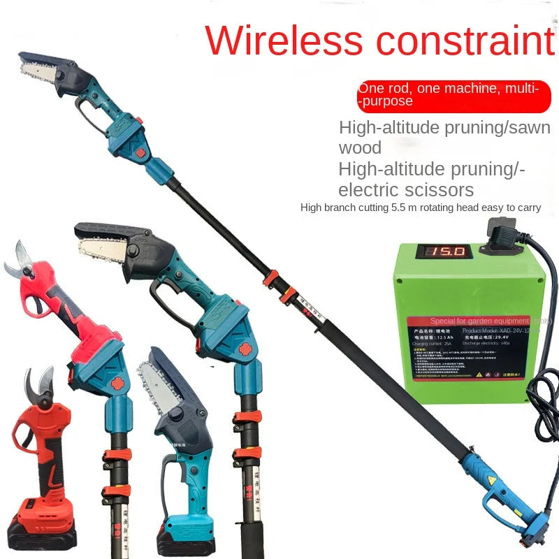 전기톱 Пила Аккумуляторная Цепная MotosegaA Batteria 충전톱 무선전기톱 Akku Kettensäge Motosierra Eléctrica Telescópica 전동전지가위 장대 텔레스코핑 전기톱