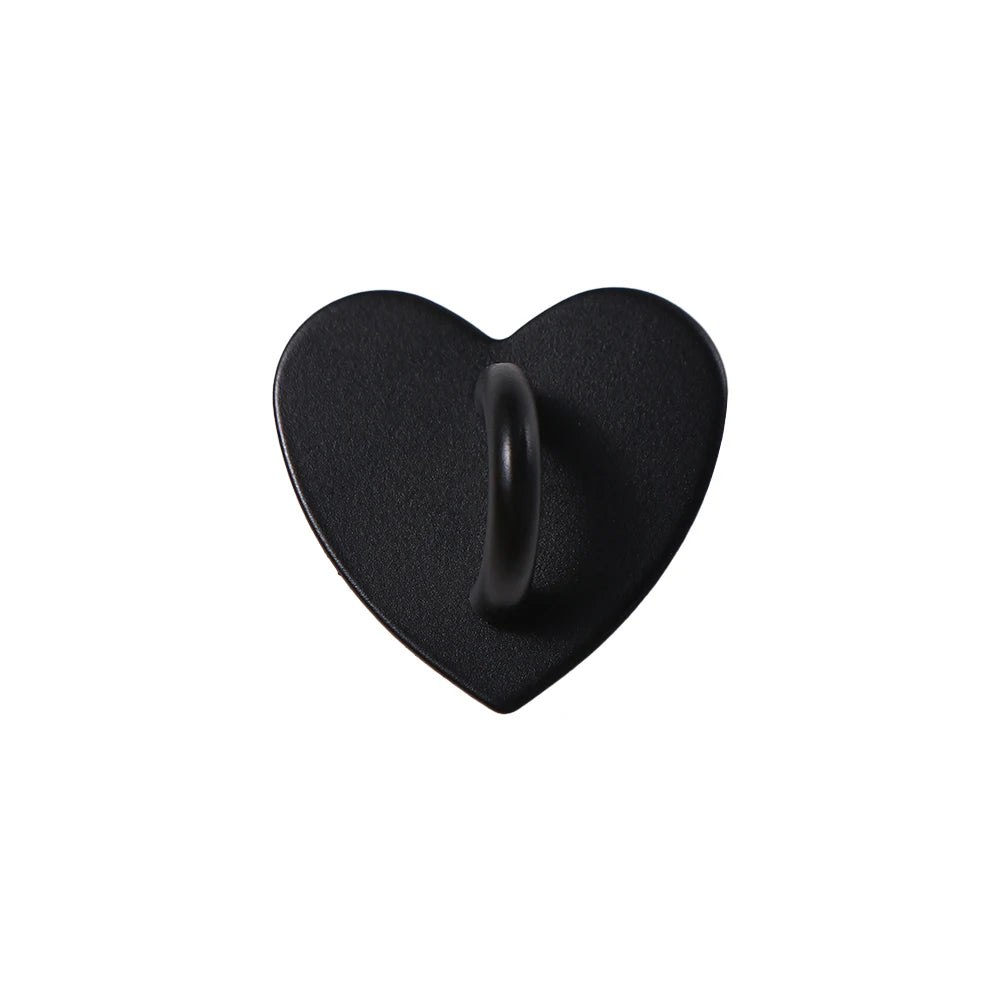 2 PCS Metal Heart Phone Charm Holder Finger Ring Stand Hooks 2.4cm Keychain Hooks Phone Accessories