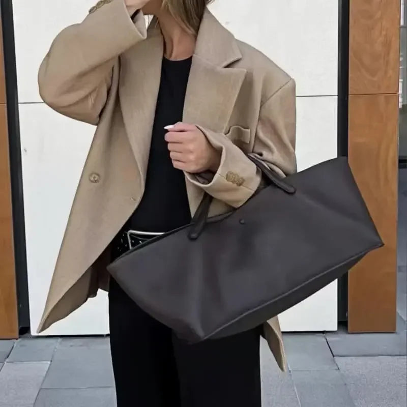 2Pcs Set, Large Leather/Canvas Tote Bag for Women Detachable Crossbody Shoulder BagTop Handle Tote Bags bhandbagcommuter Bag