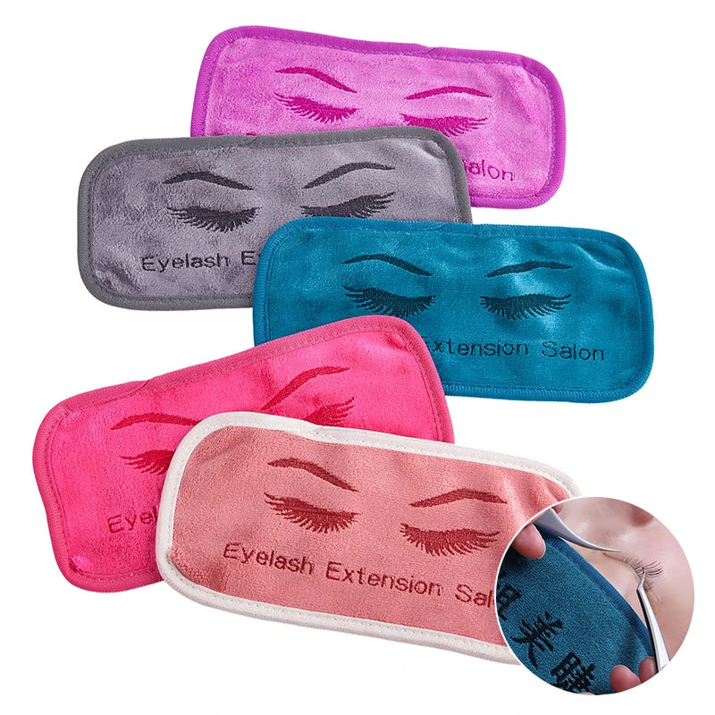 1Pc Reusable Eyelashes Tray Eyelash Extension Forehead Sticker Pallet Pad Grafted Soft Towel Lash Accessories Makeup Tools