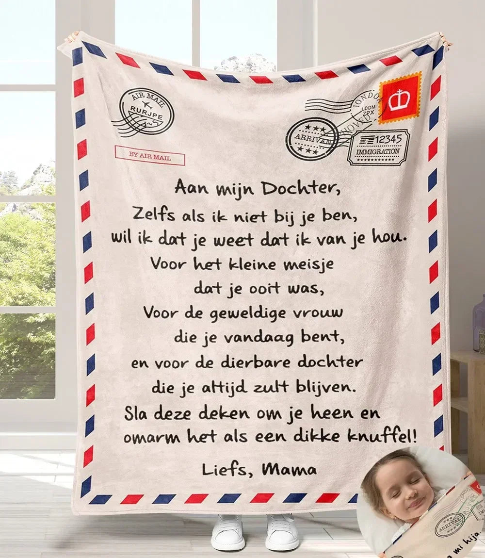 Manta de franela súper suave para mi hija, hijo, nieta, mamá, papá, versión española, sofá, cama, regalos de cumpleaños