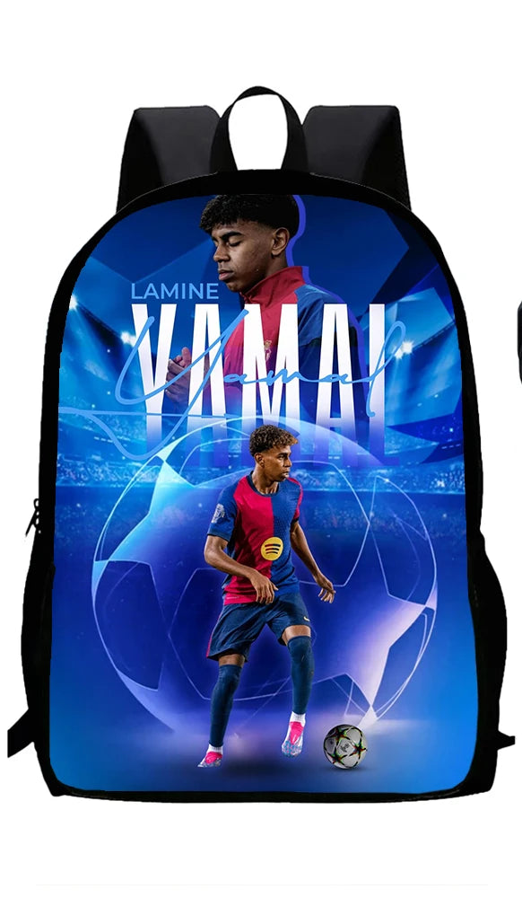 2025 Lamine Yamal Child School Backpack With Thermal Cooler Lunch Box Pencil Bags School Bags for Boys Girls Best Gift