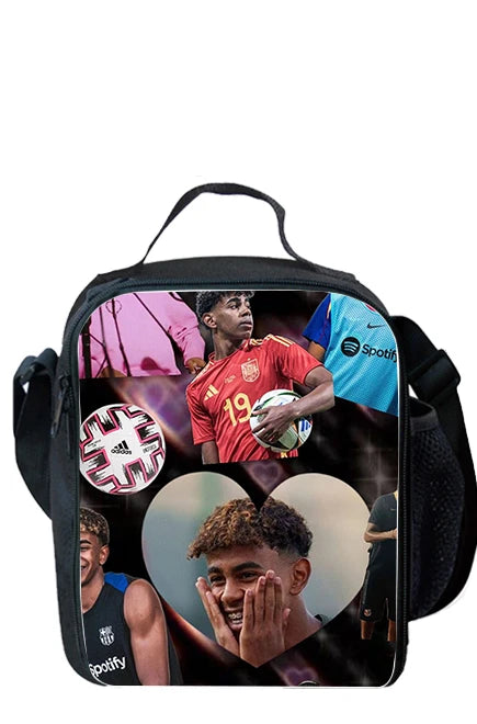 2025 Lamine Yamal Child School Backpack With Thermal Cooler Lunch Box Pencil Bags School Bags for Boys Girls Best Gift