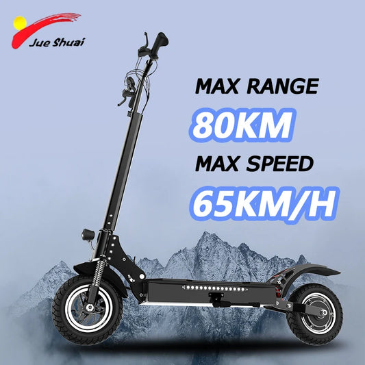 52V 23.4/20AH Lithium Battery Electric Scooter 80KM Max Distance E-Scooter 10Inch Wheel Patinete Eléctrico Dual disc brake