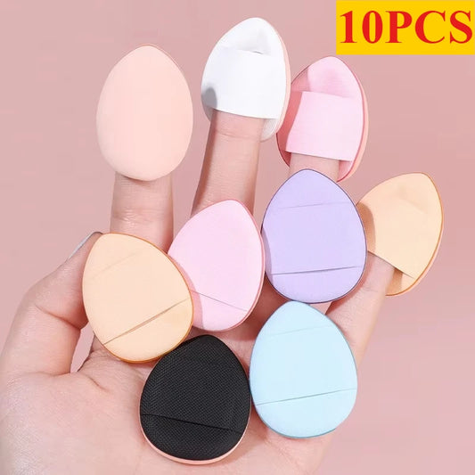 10/20Pcs Mini Finger Puff Foundation Small Air Cushion Powder Sponge Face Concealer BB Cream Cosmetic Applicator Makeup Tools