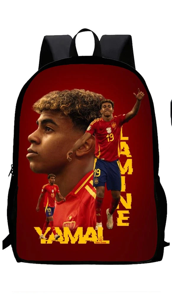 2025 Lamine Yamal Child School Backpack With Thermal Cooler Lunch Box Pencil Bags School Bags for Boys Girls Best Gift