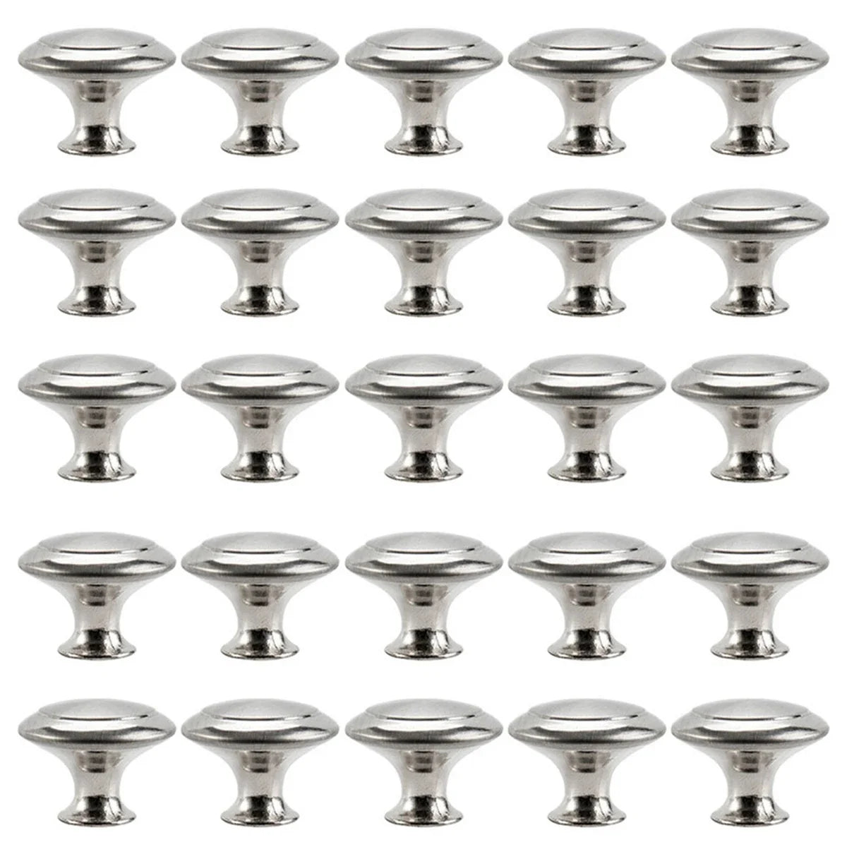 25/10PCS Kitchen Cabinet Knobs Round Cupboard Handles Stainless Steel Drawer Pulls for Cupboard Door Bedroom Bathroom Dresser